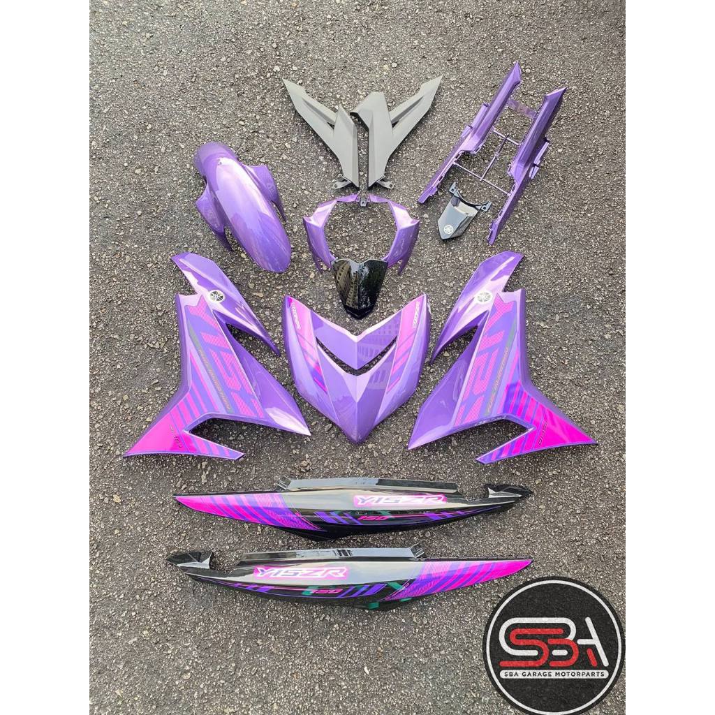 COVERSET BODYSET Y15ZR V1 V2 BPM1 PURPLE METALIC BLACK BATMAN 2015 SIAP TANAM PREMIUM EDITION Y15 ORIGINAL VELOZI