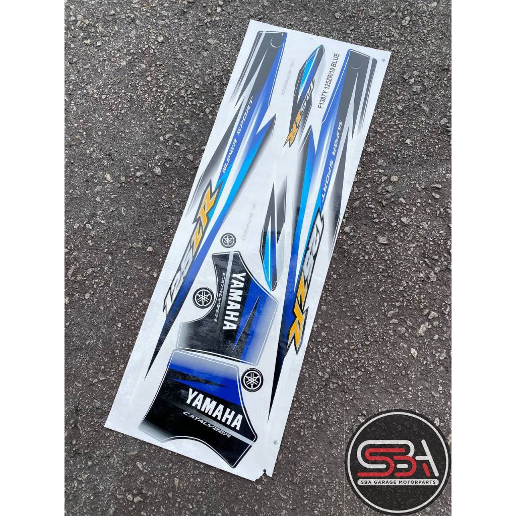 STICKER / STRIPE BODY SET / COVER SET 125ZR MORITAKA BIRU SKALA BLUE YAMAHA ORIGINAL