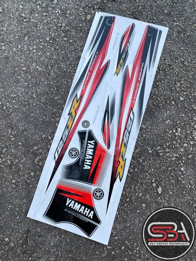 STICKER / STRIPE BODY SET / COVERSET 125Z 125ZR MORITAKA MERAH SKALA RED ORIGINAL YAMAHA NEW