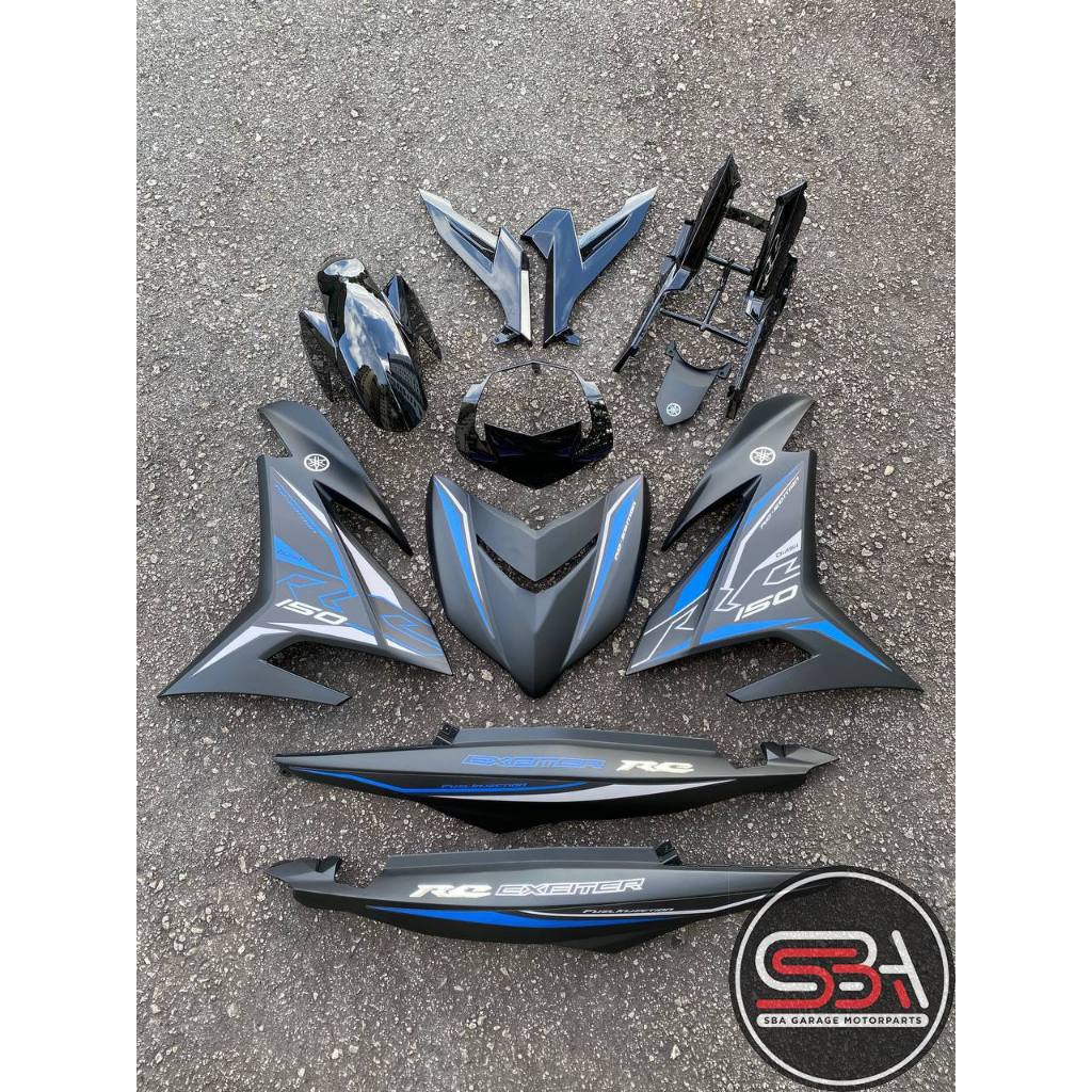 COVERSET BODYSET Y15 Y15ZR V2 EXCITER RC BLACK HITAM 2019 ORIGINAL EQUIPMENT MANUFACTURER OEM SIAP TANAM