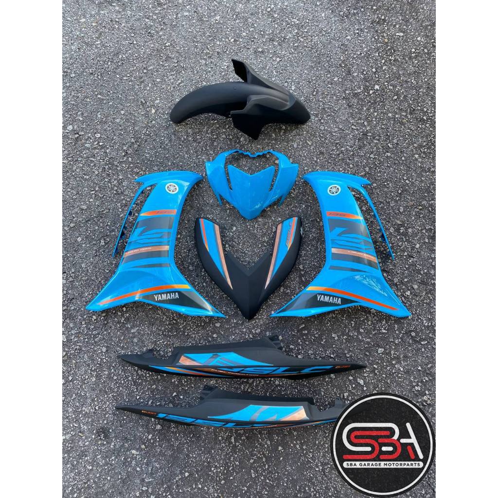 COVERSET BODYSET LC135 LC V8 STANDARD DESIGN 2025 AQUA BLUE BSA FUEL INJECTION FI YAMAHA SIAP TANAM VELOZI DOCTOR
