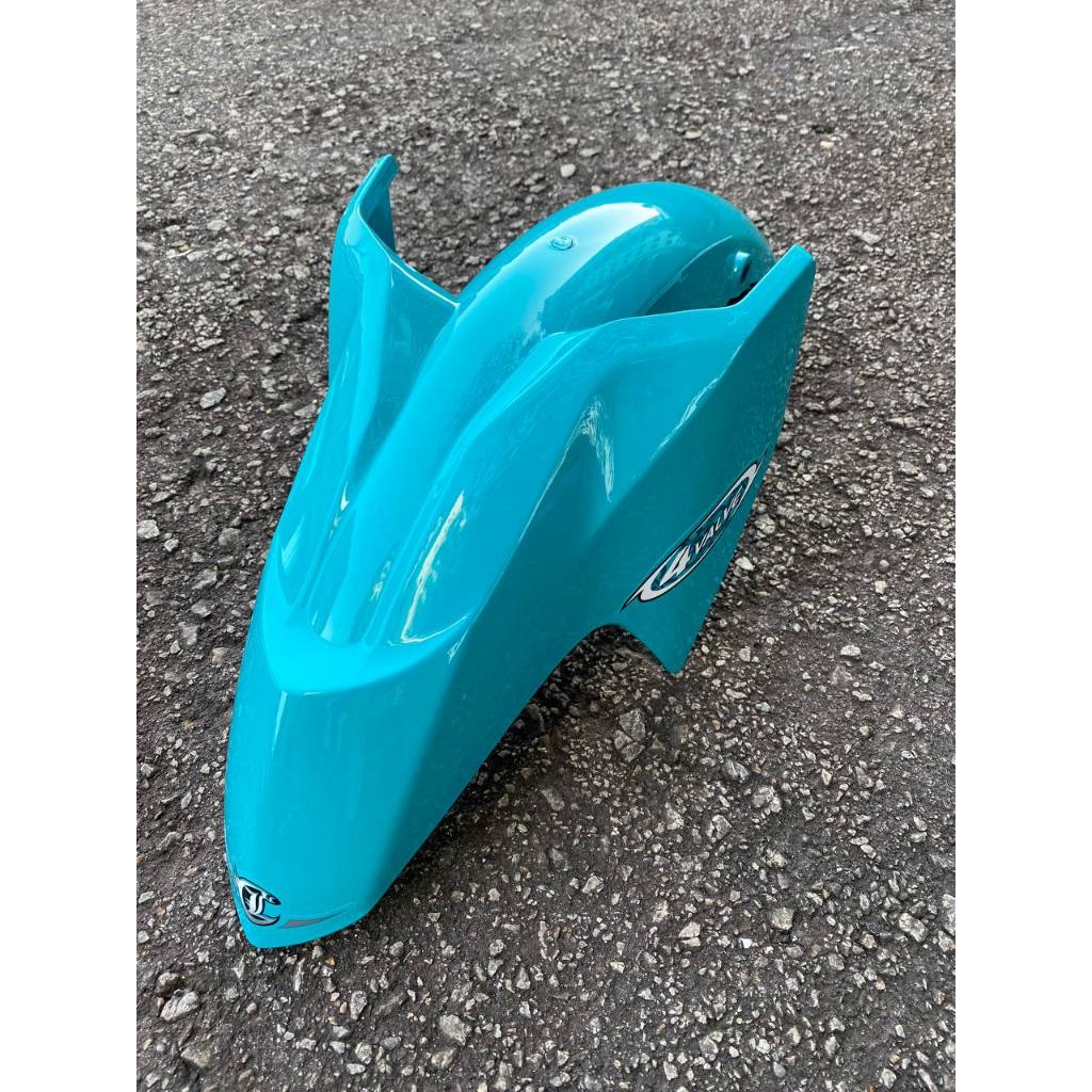 COVERSET BODYSET YAMAHA LC LC135 V2 CS6 S3 CYAN BATIK SILVER STRIPE SIAP TAMPAL KILANG VELOZI
