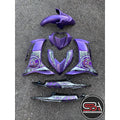 COVERSET BODYSET LC135 LC V8  BATIK BPM1 METALIC PURPLE BLACK L8-B-4 FUEL INJECTION FI YAMAHA SIAP TANAM VELOZI