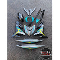 COVERSET Y15ZR V1 V2 MX KING CYAN CS6 GREY MATT SIAP TANAM PREMIUM EDITION BODYSET Y15ZR YSUKU ORIGINAL VELOZI MXK14