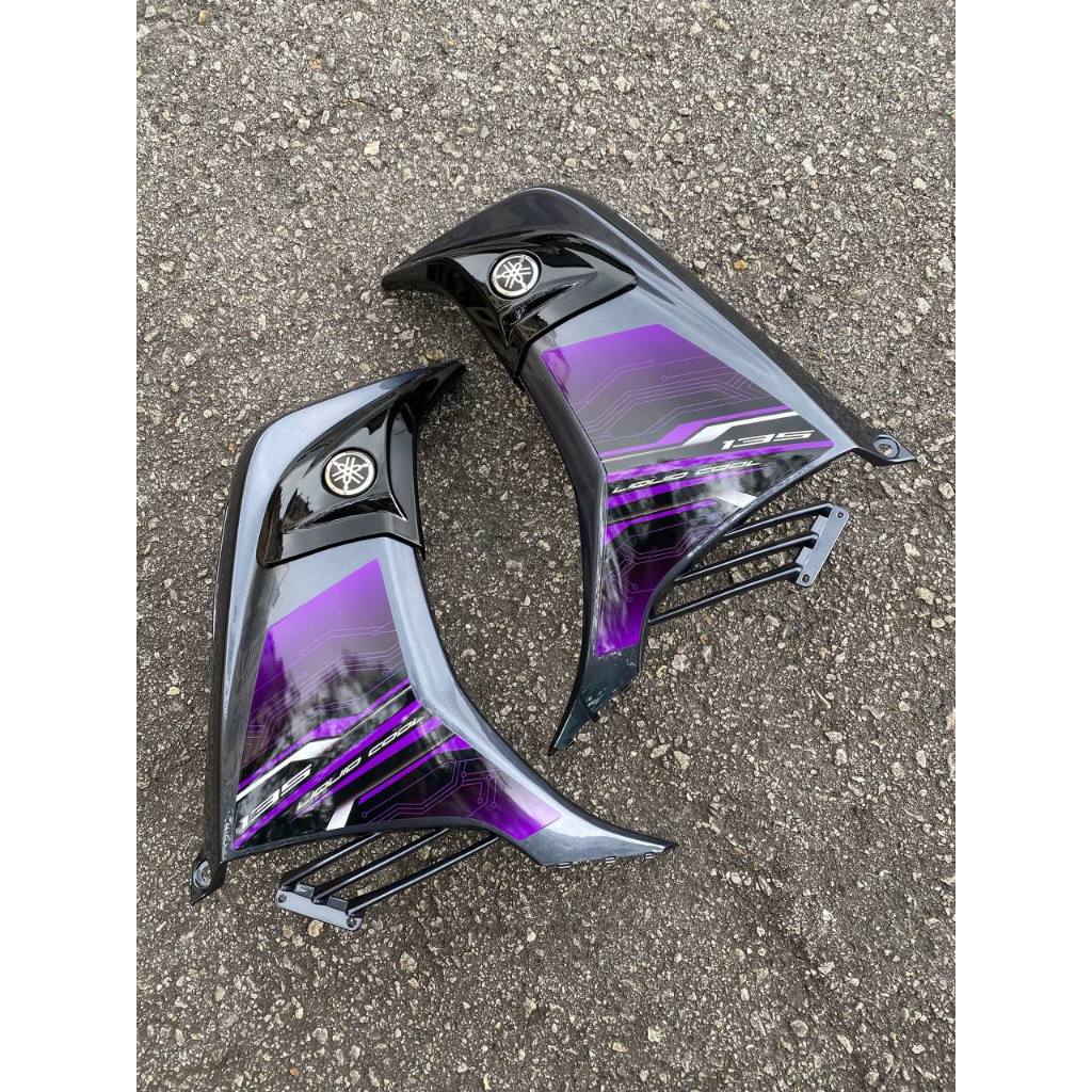 YAMAHA LC LC135 V6 V7 JUPITER MX KING PURPLE GREY DESIGN COVERSET BODYSET SIAP TANAM VELOZI WITH COVER METER