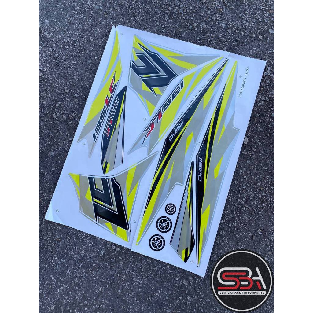 STICKER / STRIPE COVERSET / COVER SET LC V4 V5 LEMON SILVER MORITAKA YAMAHA ORIGINAL