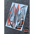 STICKER STRIPE BODYSET / COVERSET LC135 V1 MORITAKA HITAM OREN BLACK ORANGE ORIGINAL YAMAHA NO 2