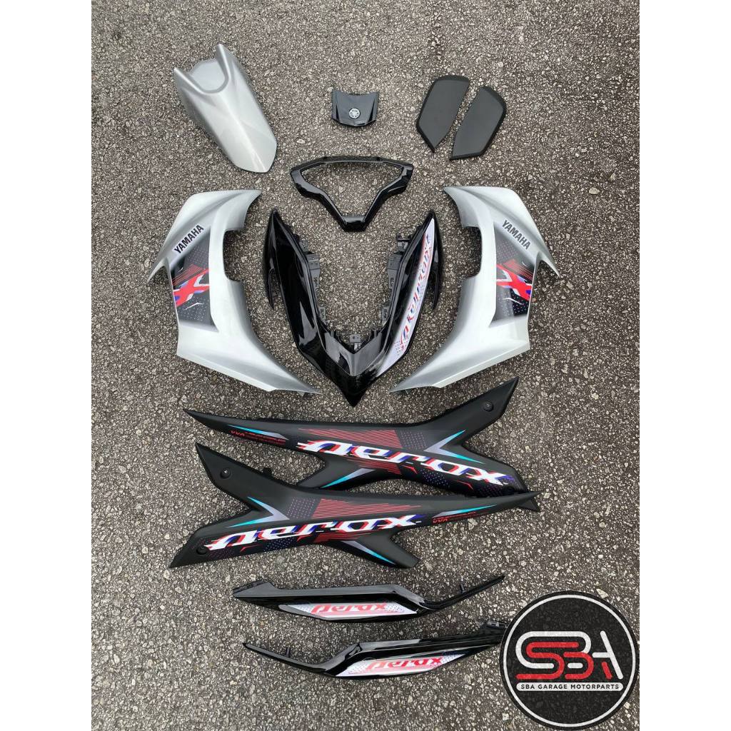 COVERSET BODYSET NVX 155 NVX155 V2 YAMAHA METALIC BLACK MSI MS1HITAM SILVER AEROX EDITION VELOZI SIAP TANAM NVX-V2-ARX-2