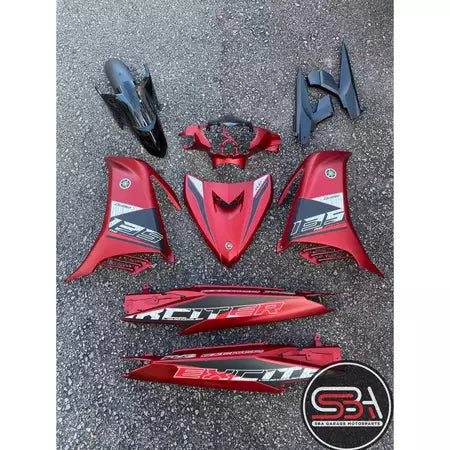 COVERSET YAMAHA LC135 V1 V2 V3 V4 V5 EXR BLACK WHITE GREY ORANGE RED CM6 EXCITER RC 2020 OEM SET STRIPE TANAM