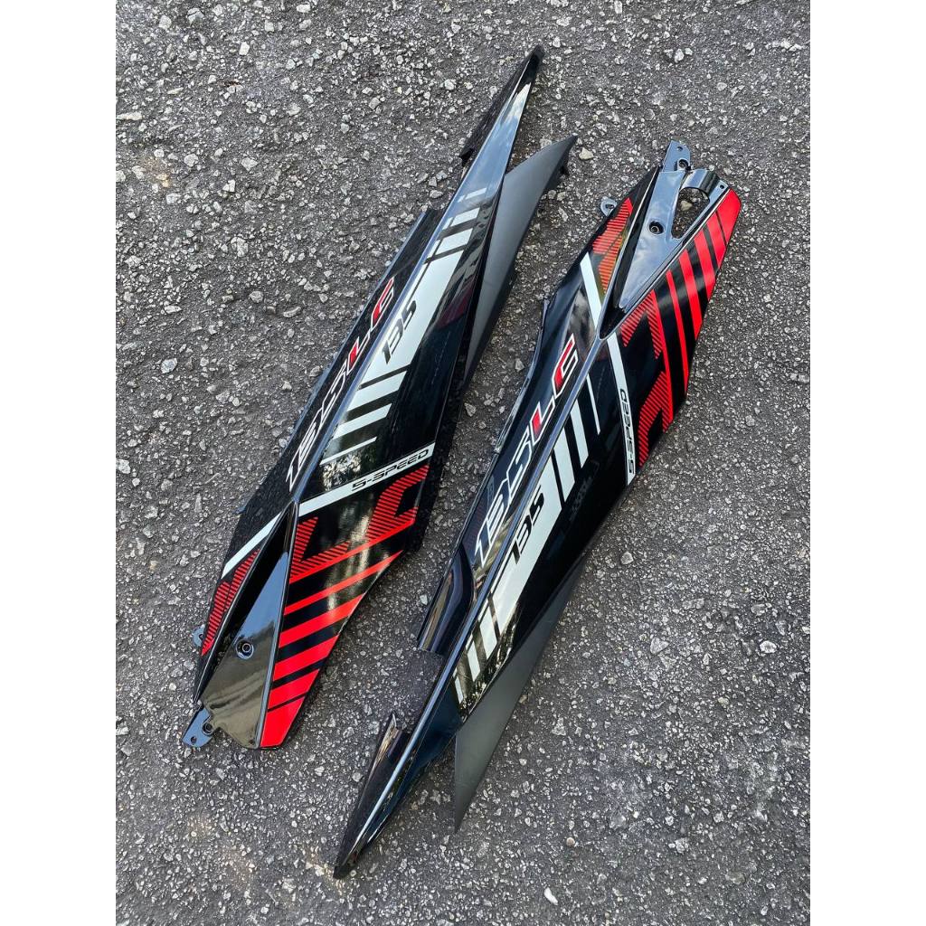 COVERSET BODYSET YAMAHA LC135 LC 135 V1 RM7 MERAH BLACK BATMAN ( L1-BM-2 ) STRIPE SIAP TAMPAL VELOZI