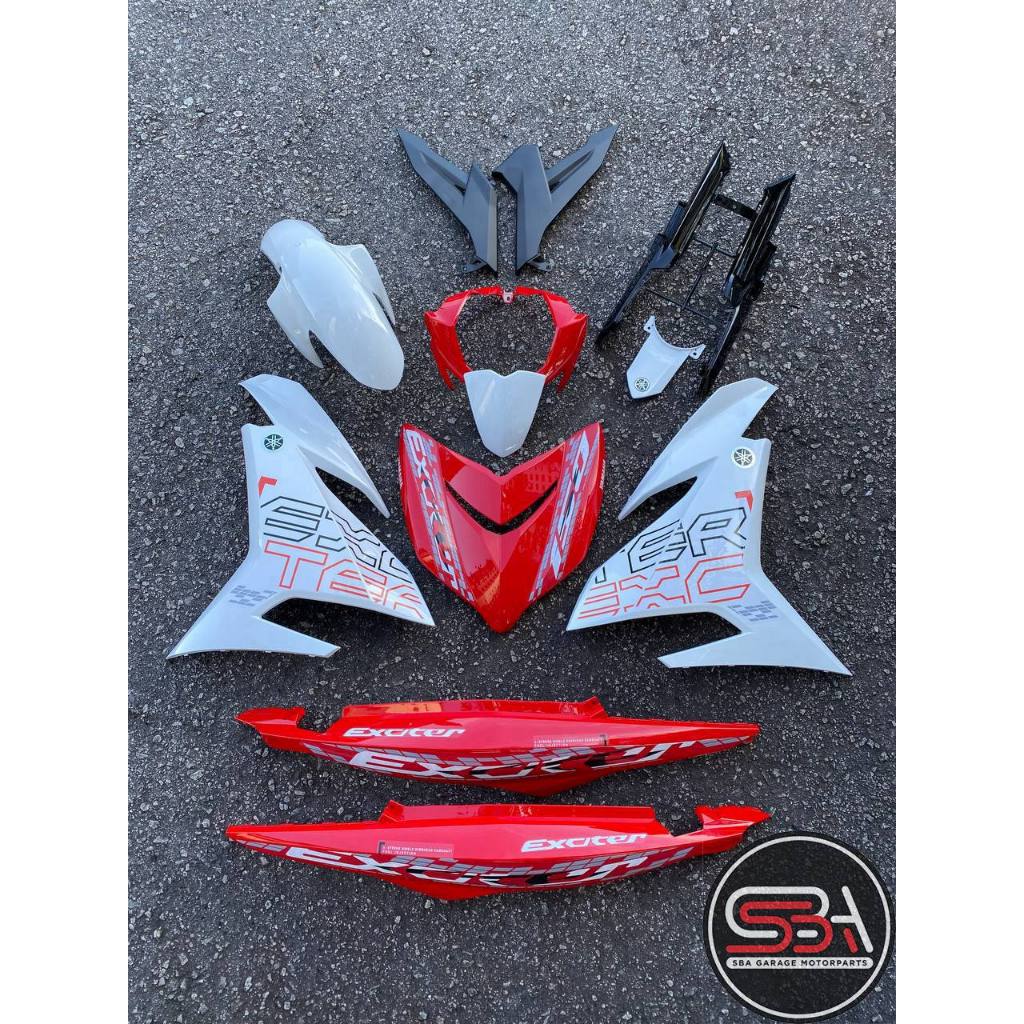 COVER SET Y15ZR V1 V2 EXCITER AEROX ARX1 RED SUN WHITE MERAH PUTIH SIAP TANAM COVERSET Y15ZR YSUKU NEW ORIGINAL VELOZI