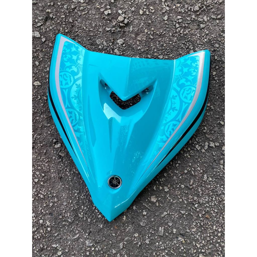 COVERSET BODYSET YAMAHA LC LC135 V2 CS6 S3 CYAN BATIK SILVER STRIPE SIAP TAMPAL KILANG VELOZI
