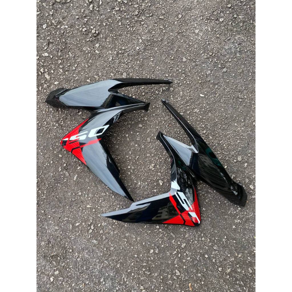 COVERSET HONDA VARIO VARIO150 RED SUN METALIC BLACK MERAH HITAM WITH STICKER SIAP TAMPAL VELOZI VR-S-1