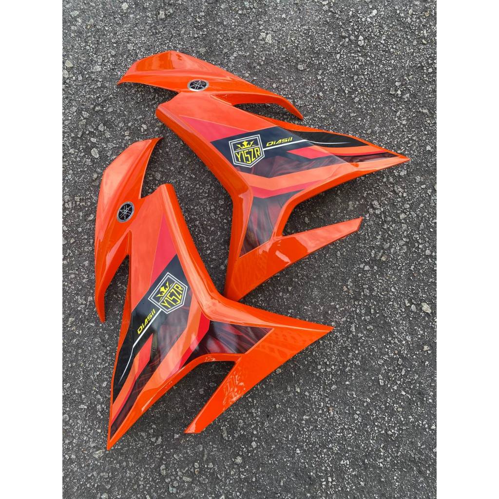 COVERSET BODYSET ORIGINAL SET Y15 Y15ZR YSUKU V1 V2 ORANGE 2023 DESIGN ORIGINAL HONG LEONG YAMAHA HLY