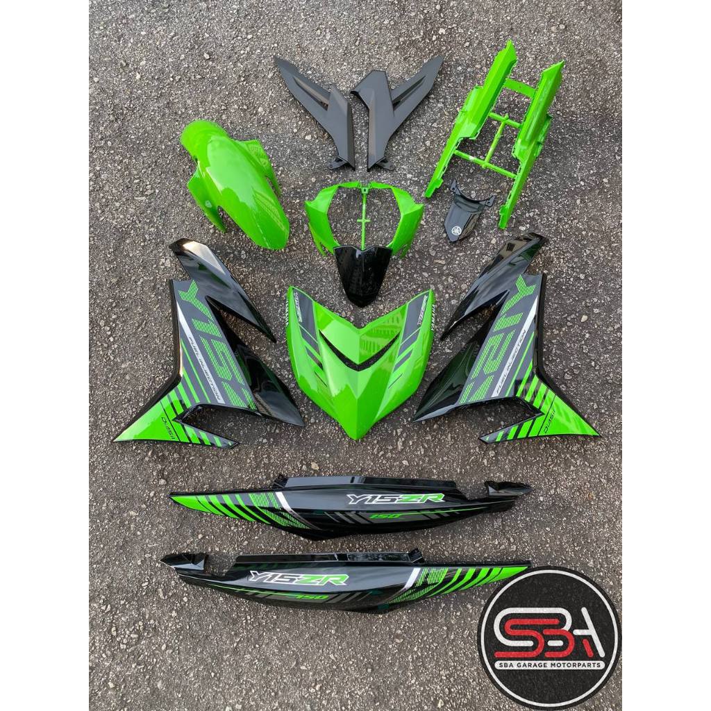 COVERSET BODYSET YAMAHA Y15 Y15ZR V1 V2 GREEN HIJAU DR DOCTOR 044 SIAP TANAM