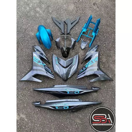 YAMAHA BODYSET Y15 YSUKU Y15ZR V1 V2 EXCITER 2021 SPECIAL EDITION GREY STRIPE TANAM CLEAR OEM VELOZI COVERSET
