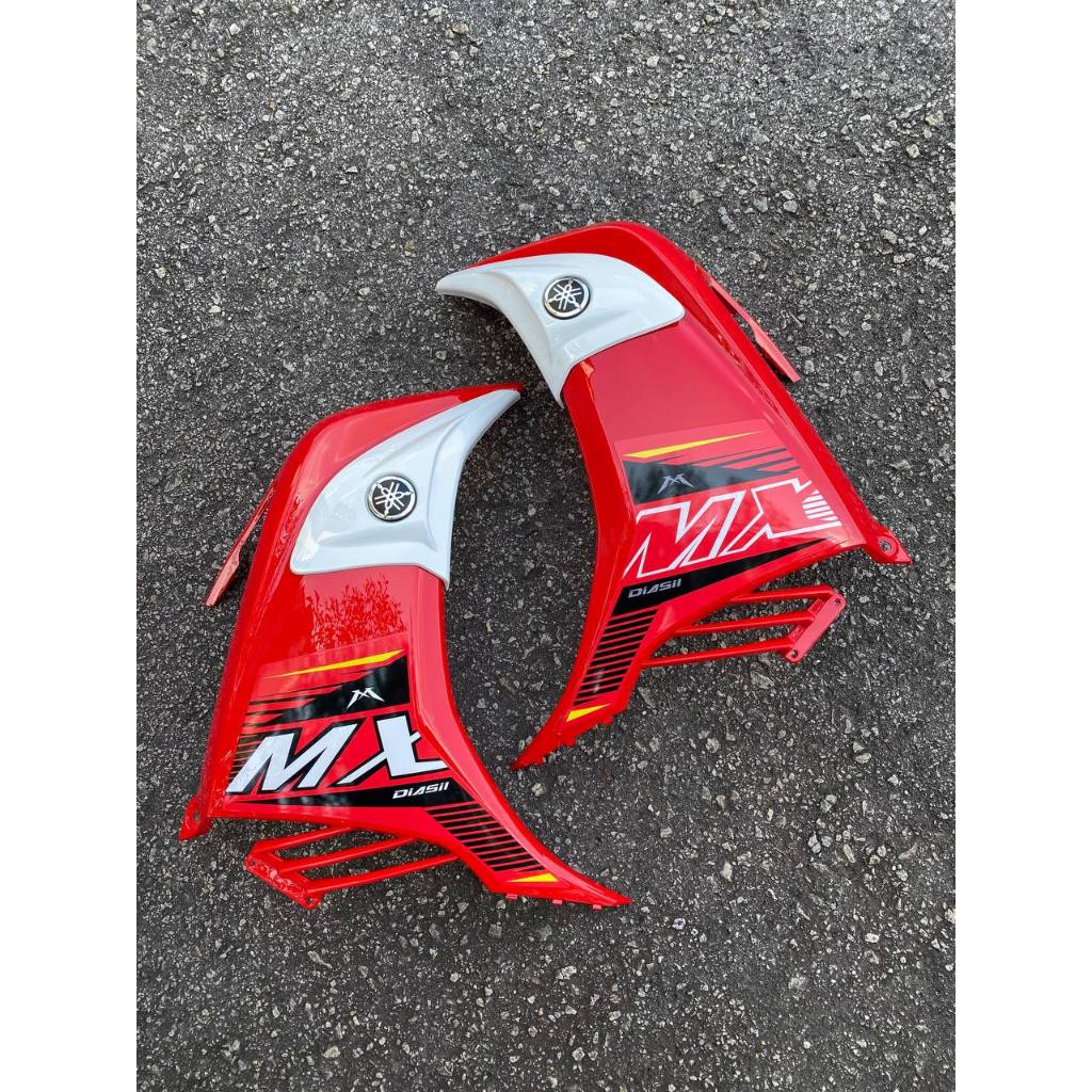 YAMAHA LC LC135 V6 V7 MX KING RED SUN WHITE COVERSET BODYSET SIAP TANAM VELOZI WITH COVER METER L6-MXK-5