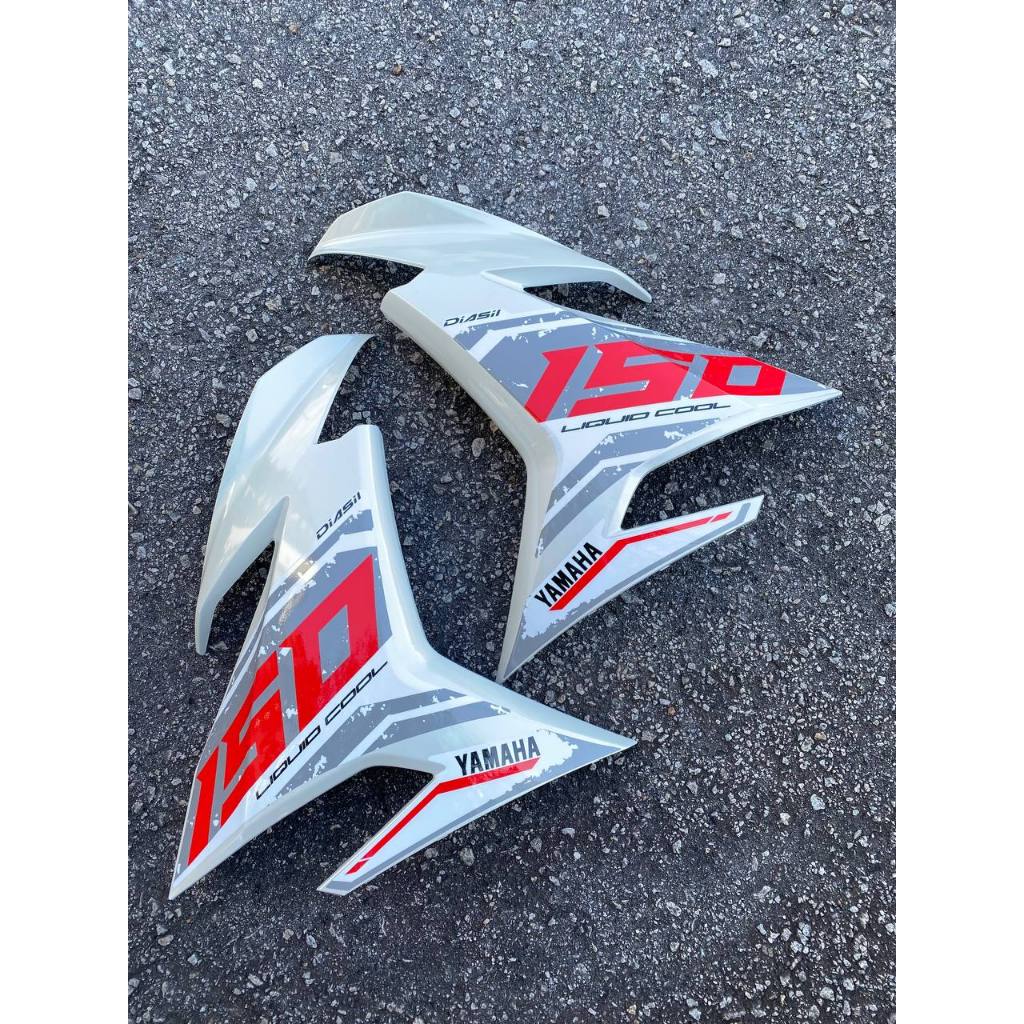 COVERSET BODYSET YAMAHA Y15 Y15ZR V1 V2 SILKY CRYSTAL WHITE GREY MATT MRLBORO SIAP TAMPAL VELOZI 2024
