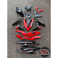 COVERSET HONDA VARIO VARIO150 RED SUN METALIC BLACK MERAH HITAM WITH STICKER SIAP TAMPAL VELOZI VR-S-1