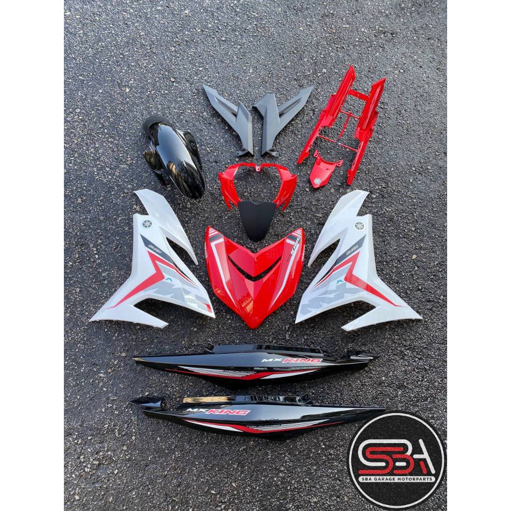 COVERSET Y15ZR Y15 V1 V2 MX KING RED SUN PURE WHITE MERAH SIAP TANAM PREMIUM EDITION BODYSET YSUKU ORIGINAL VELOZI MXK13
