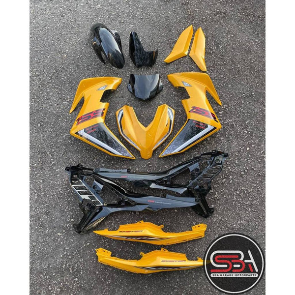 Y16 COVERSET Y16ZR EXCITER RC RCY METALIC BLACK YELLOW VELOZI SIAP TANAM BODYSET Y16-ECT-RC-7