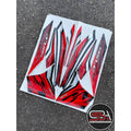 STICKER STRIPE COVERSET BODYSET LC 135 V2 HINGGA V7 YAMAHA FIERY RED MERAH MORITAKA NO 19