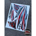 STICKER STRIPE BODY SET COVERSET LC 135 V4 V5 YAMAHA MORITAKA RED / MERAH NO 16