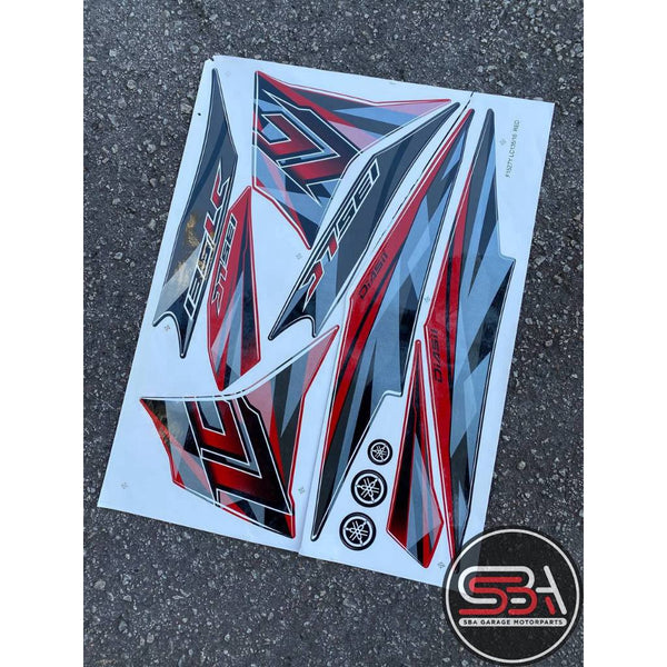 STICKER STRIPE BODY SET COVERSET LC 135 V4 V5 YAMAHA MORITAKA RED / MERAH NO 16