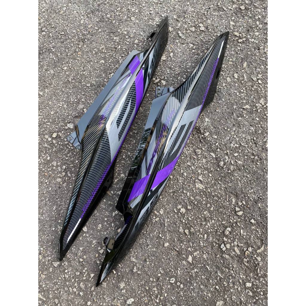 MOTORCYCLE COVERSET BODYSET LC135 LC V8 RC PURPLE BLACK FUEL INJECTION FI YAMAHA SIAP TANAM VELOZI L8-RC-7