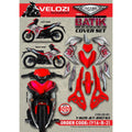 Y16 V1 V2 COVERSET Y16ZR RM7 S3 MERAH SILVER BATIK Y16-B-2 ORIGINAL VELOZI YAMAHA SIAP TANAM READY STOK