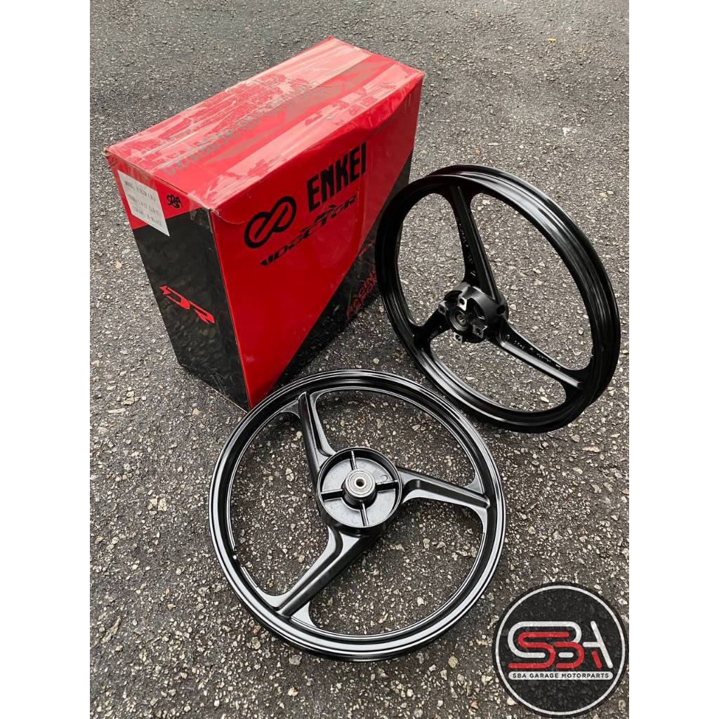 SPORT RIM ENKEI SPORTRIM Y125ZR Y15ZR 3 LEG BATANG HITAM KILAT VERSION OEM / V DOCTOR