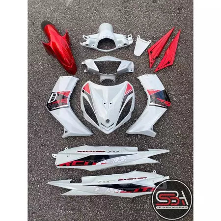 COVERSET YAMAHA LC135 V1 V2 V3 V4 V5 EXR BLACK WHITE GREY ORANGE RED CM6 EXCITER RC 2020 OEM SET STRIPE TANAM