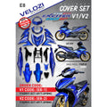 COVERSET BODYSET YAMAHA EXCITER GP BIRU DPBMC DESIGN 2021 Y15 Y15ZR YSUKU V2 FREE EMBLEM TIMBUL VELOZI E8