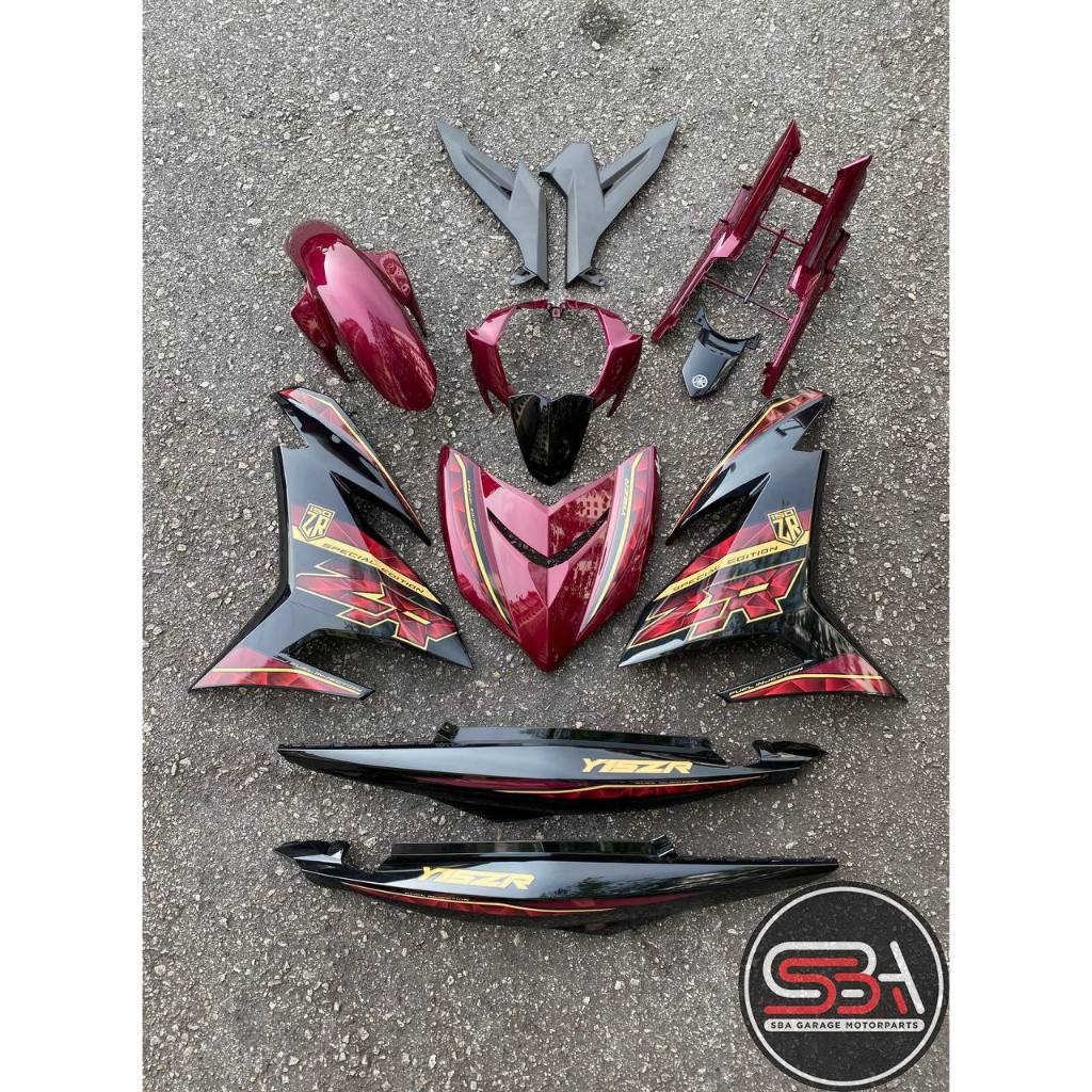 COVERSET BODYSET Y15ZR V1 V2 DPRME MTL RED TITAN MERAH ST-16 SIAP TANAM PREMIUM EDITION Y15 ORIGINAL VELOZI