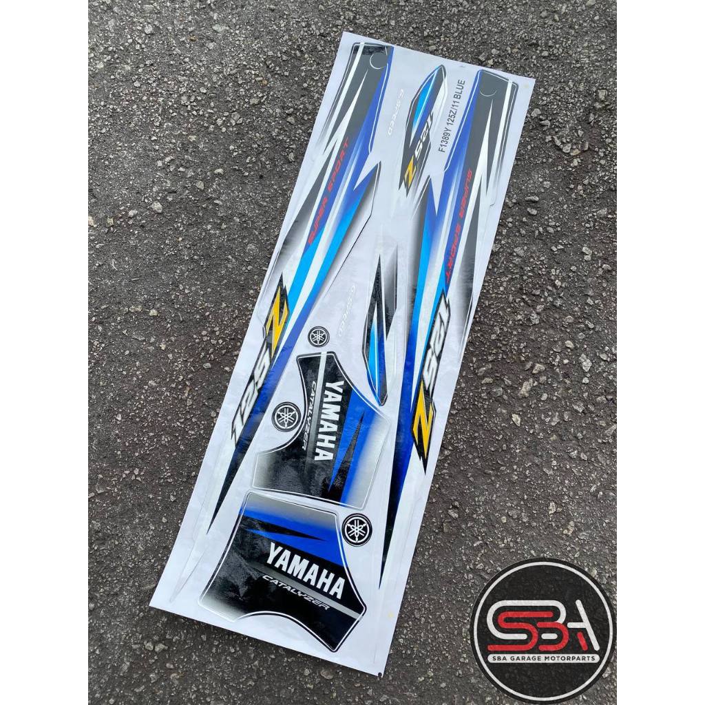 STICKER STRIPE BODY SET / COVERSET 125Z MORITAKA BIRU SKALA Z ORIGINAL YAMAHA