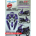 COVERSET YAMAHA LC LC135 V2 V6 V7 JUPITER AURORA PURPLE BLACK L6-JA-2 SIAP TANAM ORIGINAL VELOZI + COVER METER