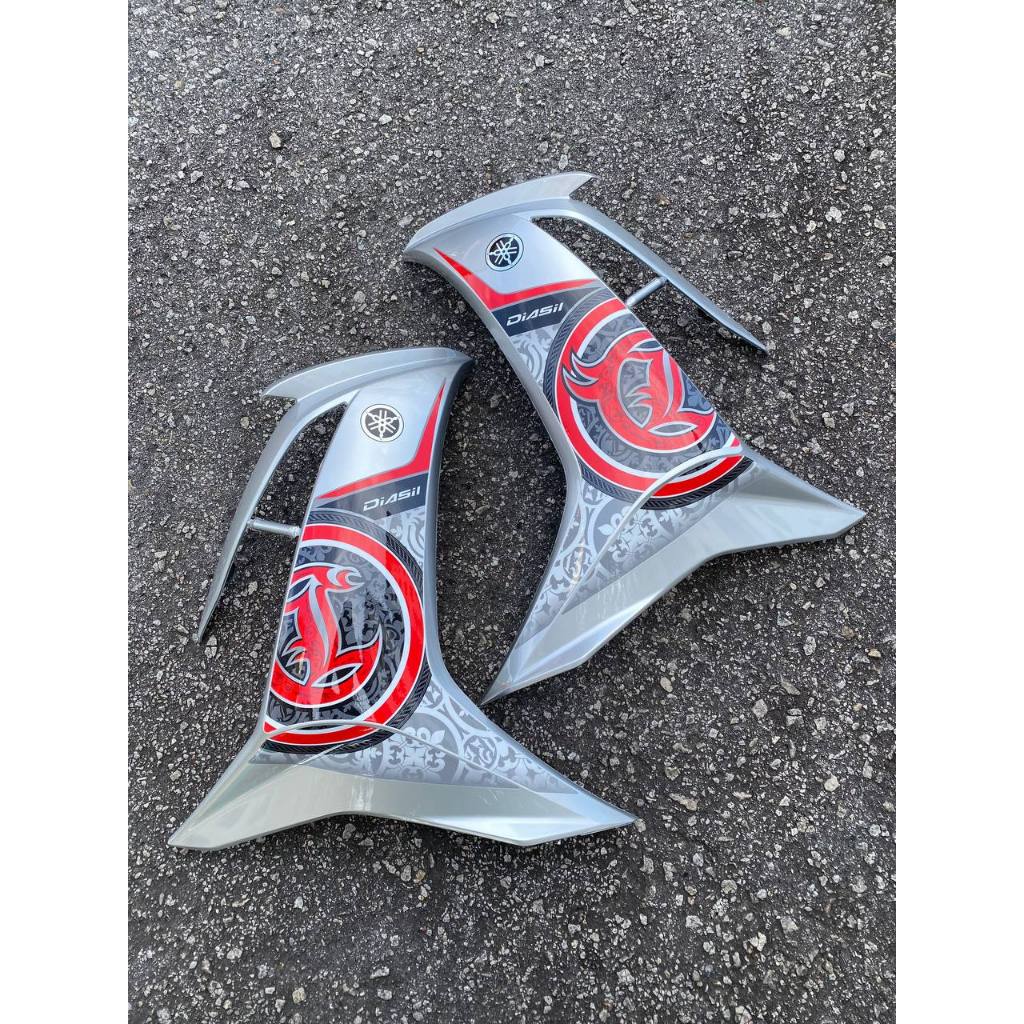COVERSET BODYSET LC135 LC V8 DR RED MERAH BATIK 045 FUEL INJECTION FI YAMAHA SIAP TANAM VELOZI DOCTOR OEM