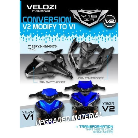 INNER DADA CONVERTER FROM YAMAHA Y16ZR V1 CONVERT MODIFY TO V2 HORN INNER & MAIN SWITCH INNER ABS VELOZI