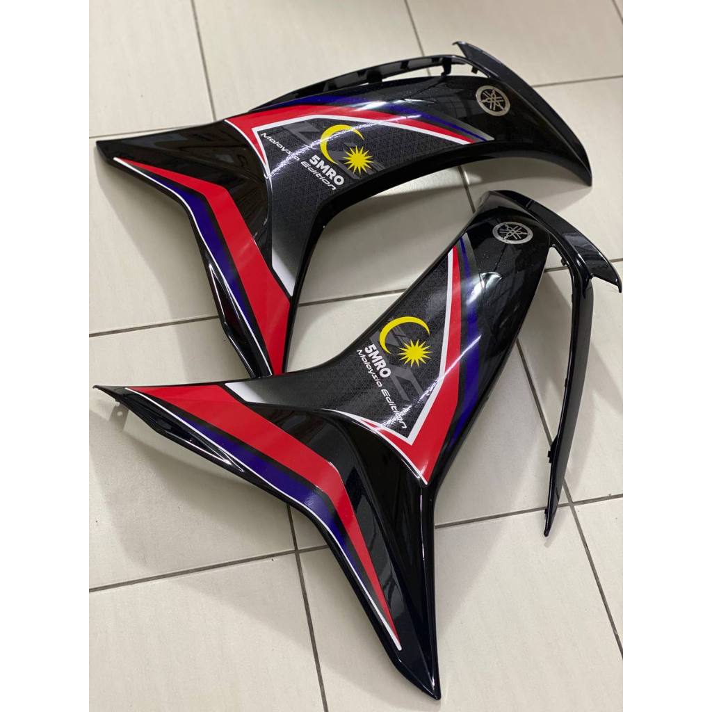 COVERSET BODYSET LC135 LC V8 5 MILLIONTH ROLL OUT 5MRO HITAM BLACK FUEL INJECTION FI YAMAHA SIAP TANAM VELOZI L8-5MRO-2