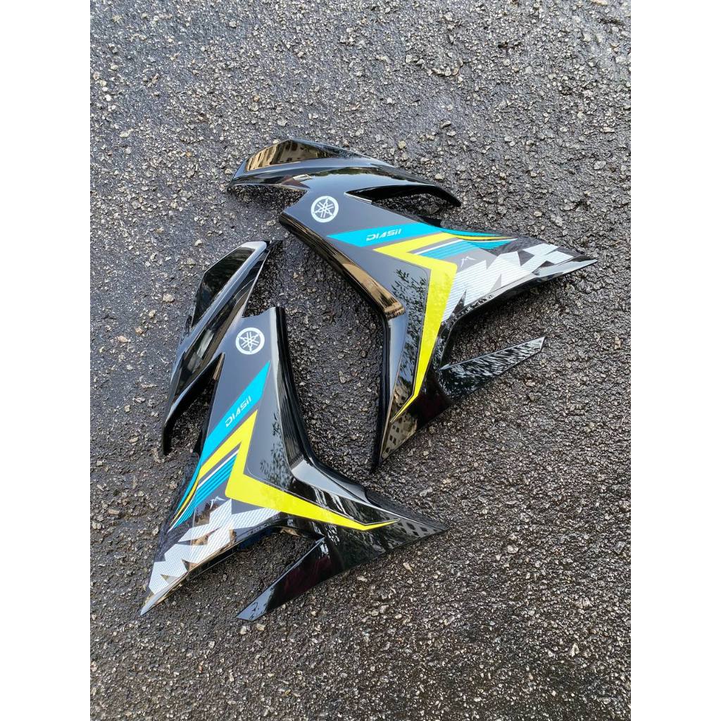 COVERSET Y15ZR V1 V2 MX KING CYAN CS6 GREY MATT SIAP TANAM PREMIUM EDITION BODYSET Y15ZR YSUKU ORIGINAL VELOZI MXK14