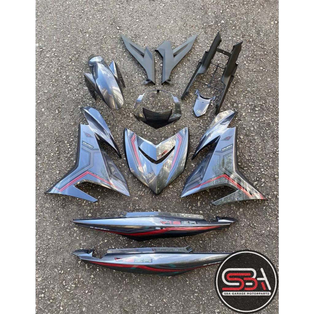 COVERSET Y15ZR Y15 V1 V2 SD16 DBMN8 GREY SIAP TANAM  PATTERN LINE ORI VELOZI PREMIUM BODYSET ORIGINAL SD16-5