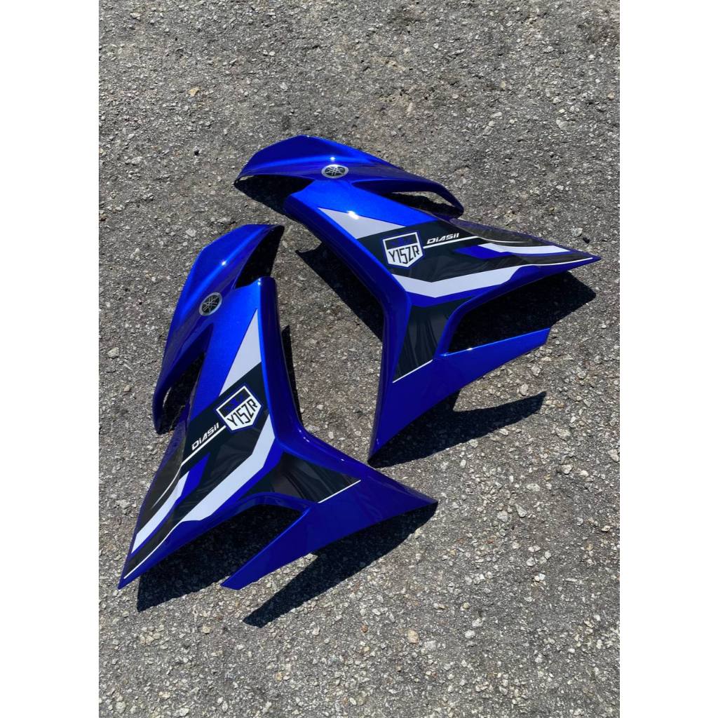 COVERSET BODYSET ORIGINAL VELOZI TANAM SET Y15 Y15ZR YSUKU V1 V2 BIRU BLUE DPBMC 2023 DESIGN STANDARD SIAP TANAM