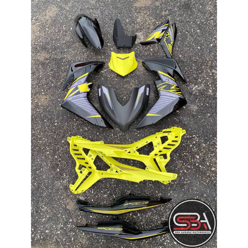 Y16 COVERSET Y16ZR V1 V2 ABS MX KING YELLOW BLACK Y16-MXK-4 / Y16-V2-MXK-2 ORIGINAL VELOZI YAMAHA SIAP TANAM