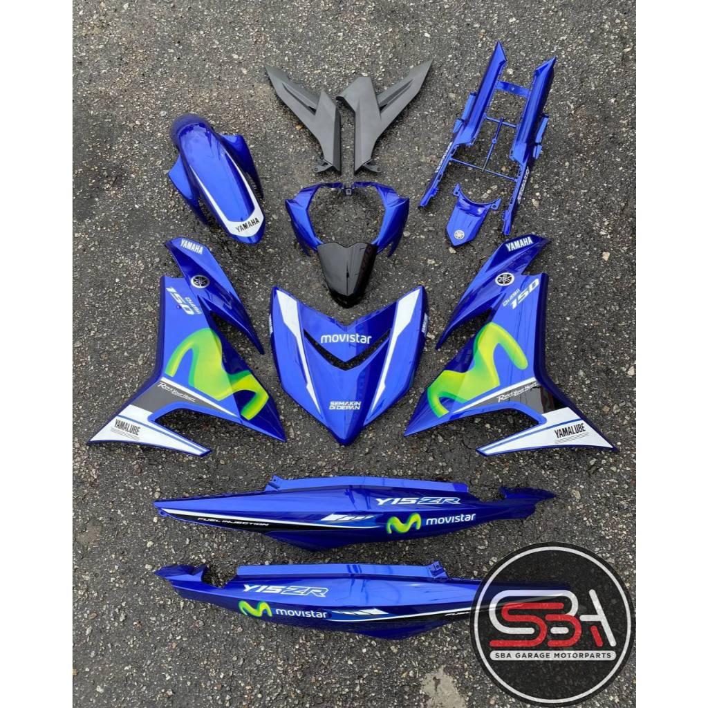 COVERSET Y15 Y15ZR V1 V2 MOVISTAR M HIJAU BIRU DPBMC TANAM PREMIUM EDITION BODYSET ORIGINAL VELOZI 4GM 2015 M8