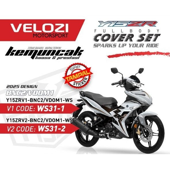 COVERSET BNC2 VDOM1 STANDARD 2025 Y15 Y15ZR V1 V2 SIAP TAMPAL COVER SET PREMIUM EDITION BODYSET ORIGINAL VELOZI WS31
