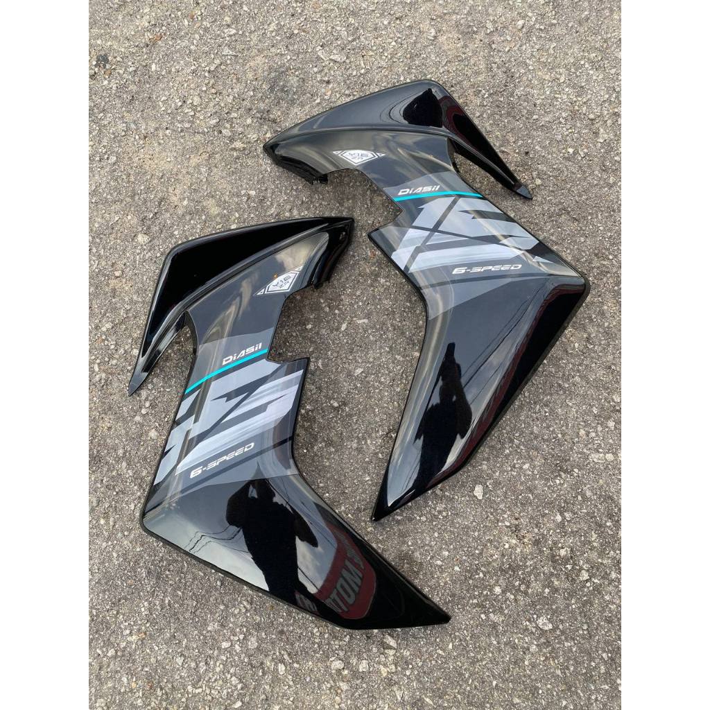 Y16 COVERSET Y16ZR EXCITER RC MATELIC BLACK HITAM Y16-ECT-RC-4 ORIGINAL VELOZI YAMAHA SIAP TANAM READY STOK