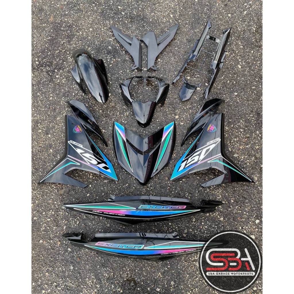 COVERSET Y15 V1 V2 EXCITER ANNIVERSARY BLACK 20TH PREMIUM BODYSET Y15ZR ORIGINAL VELOZI SIAP TAMPAL
