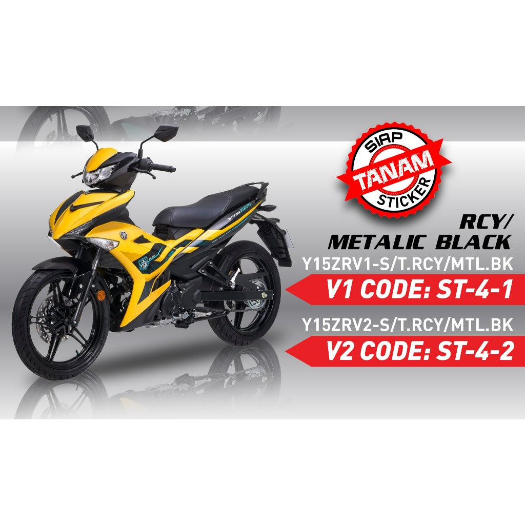 COVERSET BODYSET ORIGINAL DOCTOR TANAM VELOZI TAMPAL Y15 Y15ZR YSUKU V1 V2 YELLOW KUNING 2023 DESIGN STANDARD