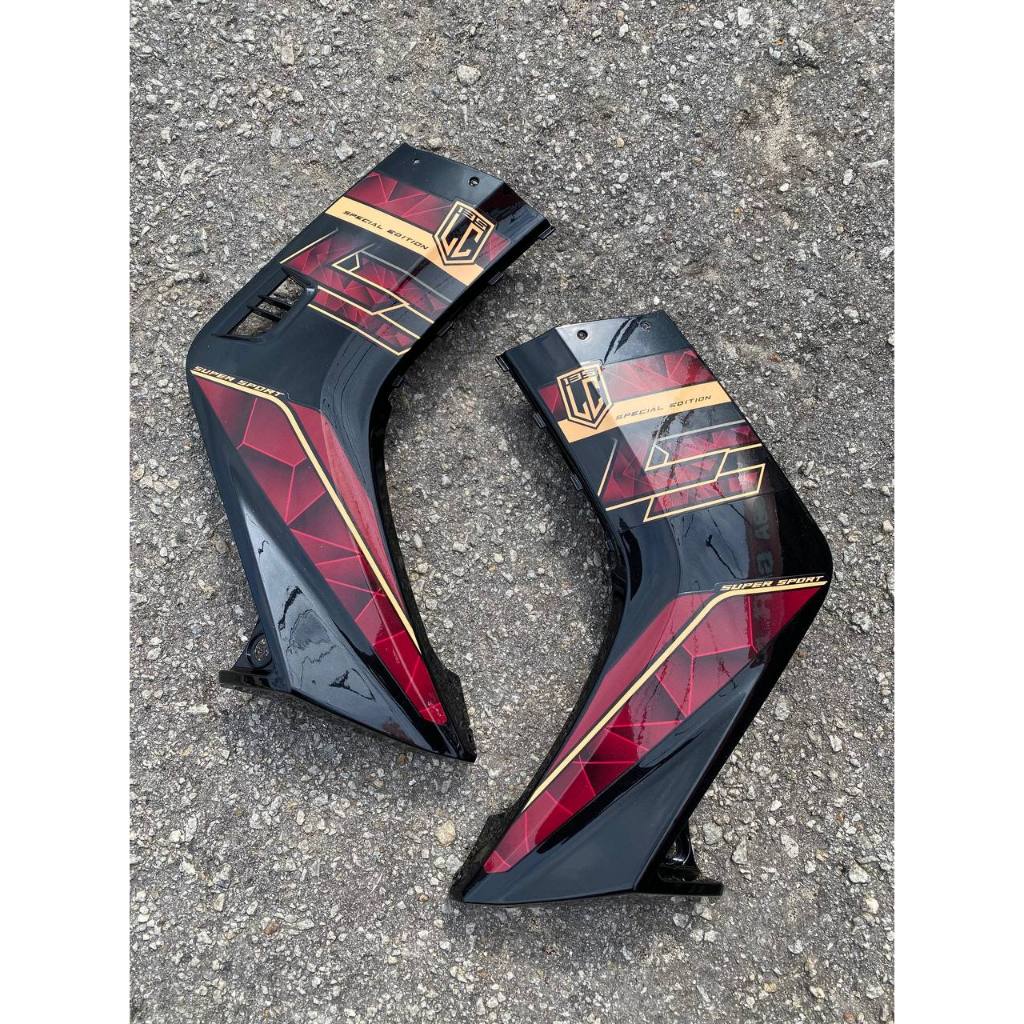 COVERSET BODYSET YAMAHA LC LC135 V1 DPRME RED TITAN LE SE 032 DOCTOR STRIPE TANAM VELOZI EDITION