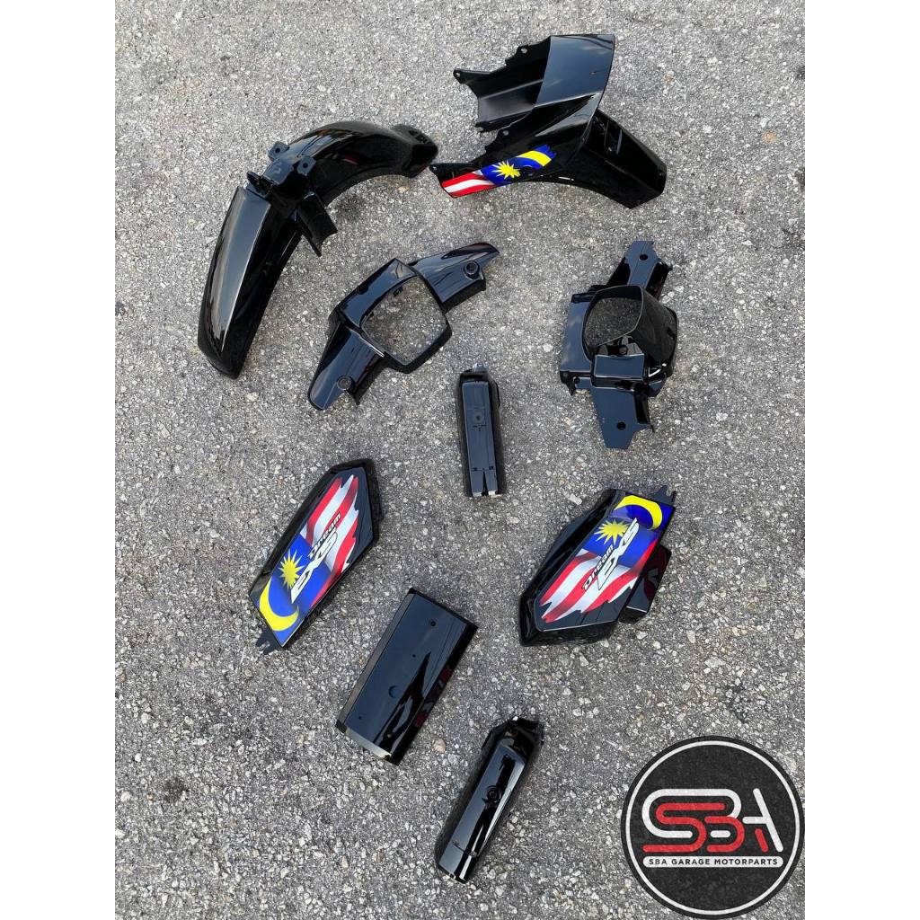 COVERSET EX5 HONDA BLACK MERDEKA EDITION ORIGINAL BSH BOON SIEW HONDA COMPLETE SET